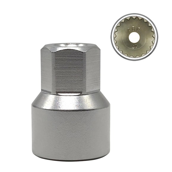 JEUCLEL ABC-67 21Pt Anneau Extérieur 2mm Clé de Verrouillage de Roue pour Porsche VW Toureg Panamera/Cayenne/Macan/Cayman/SUV, Adaptateur de Douille de Verrouillage de Roue, Anti