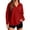 Red(Womens Sweatshirts), variant on GUACER Long Sleeve Tops for Women Hoodless Trendy Oversized Half-Zip Soft Casual Pullover Sweatshirts