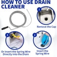 thumbnail image 2 of Professional Slow Drain Cleaner and Clog Remover - 10-Foot Metal Snake for Hair, Food, Debris, and Garbage Removal from Pipes, Plumber Tools, 2 of 6