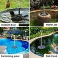 thumbnail image 5 of Cowin Solar Bird Bath Fountain Pump, Solar Fountain with 4 Nozzle, Free Standing Floating Solar Powered Water Fountain Pump for Bird Bath, Garden, Pond, Pool, Outdoor, 5 of 6