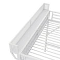 thumbnail image 5 of Twin XL Size Loft Bed Frame with Wardrobe and Stairscase, Metal High Loft Beds with Storage Shelves and Safety Guard Rails for Bedroom, Apartment, Dorm, Mattress Not Included, White, 5 of 8