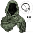 thumbnail image 4 of Green Medieval Renaissance Shawl Scarf Cape Halloween Shawl Cotton And Linen Wrap Wasteland Hooded Shawl Cowl Scarf Renaissance Shaman Costume One Size, 4 of 9