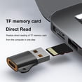 thumbnail image 2 of Adaptador USB a tipo C hembra Lector de tarjetas TF Transferencia de datos para auriculares (negro), 2 of 3