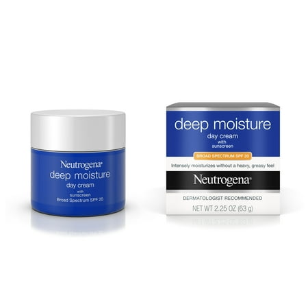 Neutrogena Deep Moisture Day Cream With Sunscreen Broad Spectrum Spf 20, For Dry Skin 2.25 Oz.