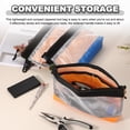thumbnail image 4 of Uxcell 2 Pcs Canvas Tool Pouch, 12 Inch Multi Purpose Zipper Tool Bag Small Waterproof Zipper Pouch with Clear Window Metal Hooks for Storing Organizing Screwdrivers Pliers, Blue, 4 of 7
