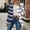 White, variant on Fznquz Cardigan Sweaters for Women 2025 Open Front Jacket Black Dressy Casual Striped Trendy Fashion