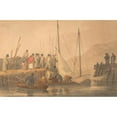 thumbnail image 2 of William Payne 14x11 Black Ornate Wood Framed Double Matted Museum Art Print Titled: Torquay, 2 of 5