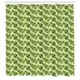 thumbnail image 2 of Ambesonne Alien Shower Curtain, Abstract Extraterrestrial, 69"Wx75"L, Pale Olive Green and Indigo, 2 of 4