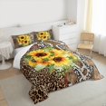 thumbnail image 4 of Homewish Abstract Cheetah Pattern Full Size Comforter Sets,Snake Print Bedding Comforter Set,Country Floral Sunflower Bedding Sets For Girl,Luxury Bedroom Decor,3-Piece, 4 of 9