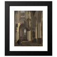 thumbnail image 2 of Emanuel de Witte 20x24 Black Modern Framed Museum Art Print Titled - Interior of a Protestant Gothic Church with Motifs from the Oude and Nieuwe Kerk in Amsterdam (1677), 2 of 5