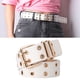 thumbnail image 5 of Cinturón Punk Hugo Doble Ojal Accesorios de Moda Cuero PU Blanco, 5 of 8