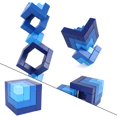 thumbnail image 4 of Rompecabezas 3D Bloques de construcción Ladrillos educativos del estrés Juegos Juguete para adultos Azul 2 Salvador Bloques de construcción de cubos, 4 of 10