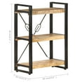 thumbnail image 2 of vidaXL 3-Tier Bookcase 23.6"x11.8"x31.5" Solid Mango Wood, 2 of 10