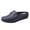 stag126-Blue, variant on Women's Flat Backless Loafers Summer Round Toe Flats Metal Accents Slip on Slides Low Top Casual Shoe Lightweight Comfort Work Office Dress Shoes