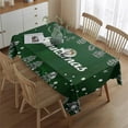 thumbnail image 2 of Merry Christmas Table Cover Waterproof Spillproof Tablecolths Table Covers Farmhouse Xmas Covered Snow Tablecloth for Christmas Background Indoor Outdoor Birthday Rectangle,60x84inches, 2 of 5