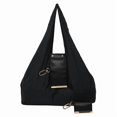 thumbnail image 1 of Lunxisen 1 Pcs Keychain Tote Bag, Lightweight, Foldable, Expandable Leather Mini Bags with Key Ring, Portable Handbag for Daily Errands, 1 of 9