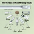 thumbnail image 7 of Interior White Primed Shaker 5 panel Solid Wood Core Bifold Closet Doors With Hardware Kit, 7 of 7