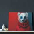 thumbnail image 3 of Kdxio Stylish Polar Bear Sunglasses Pattern Canvas Wall Art for Living Room Wall Decor for Bedroom Bathroom Modern Framed Canvas Art Prints Ready to Hang,Horizontal, 3 of 6