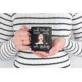 thumbnail image 2 of Well Behaved Women Rarely Make History Quote Woman Print, Black 11oz Ceramic Mug, 2 of 5