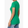 thumbnail image 4 of Women's & Juniors Basic Round Crew Neck Short Sleeve Stretch Cotton Spandex T-Shirts, 4 of 4