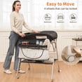thumbnail image 4 of Babyeap Baby Changing Table with Wheels, Portable Foldable Diaper Changing Station with Adjustable Height & Waterproof Pad, Nursery Organizer Storage for Newborn & Infant, 4 of 14