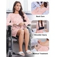 thumbnail image 3 of Pinspark Open Back Hospital Gowns for Women Tear Away Snap Long Sleeve Womens Hospital Gowns Adaptive Clothing for Women, 3 of 6