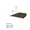 thumbnail image 4 of MG-1009 Medium Slats Walnut Polystyrene Wood Slat Walls 3 in x 9 in Sample - 1 Piece, 4 of 4