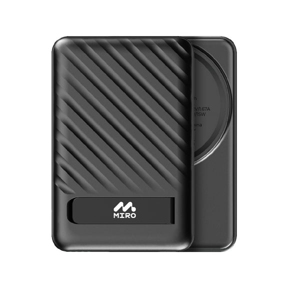 MIRO B2 Power Bank - 5000mAh Magnetic Wireless Portable Charger, 15W Fast Charging, Slim & Lightweight for On - the - Go