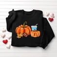 thumbnail image 4 of ZunFeo Womens Fall Oversized Graphic Crewneck Sweatshirt - Pumpkin Football Leaf, Black,Size M, 4 of 7