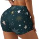thumbnail image 1 of Balery Christmas Snowflake Pantalones cortos de entrenamiento estampados para mujer, sin costuras, ajustados, para gimnasio, yoga, correr, deportes, ejercicio activo, fitness.-XX-Large, 1 of 8