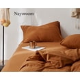 thumbnail image 3 of Housse de Couette Taille Grand Orange Brûlé Rouille Style Minimaliste Moderne Couleur Unie, 3 of 7