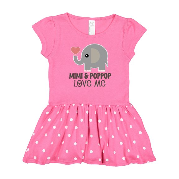 Inktastic Mimi and PopPop Love Me Gift Baby Girl Dress