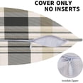 thumbnail image 4 of Plaid Gingham Throw Pillow Covers Traditional Checkered Square Pillow Cases 18x18 Inch Set of 2 Palette of Black Beige Cushion Cover Decorative Pillowcase for Living Room Sofa Bed, 4 of 6