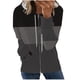 thumbnail image 2 of Pntutb moda mujer manga larga cremallera frente abierto suelta prendas de vestir exteriores blusa estampada abrigo Tops bolsillos blusa con capucha liquidación Pntutb Pntutb-6504, 2 of 5