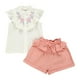 thumbnail image 1 of Odeerbi 2-8 Años Niñas Trajes de Verano Camisetas de Tirantes de Algodón Con Volantes Bordados Pantalones Cortos Conjunto de Dos Piezas Sin Mangas, 1 of 9