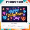 thumbnail image 2 of Neon Happy Valentine's Day Banner Heart Pattern Valentine's Day Backdrop Colorful Neon Romantic Display for Couple Gathering Indoor Party Romantic Dinner, 2 of 3