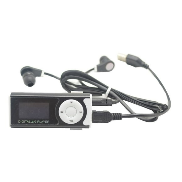 pitrice Lecteur MP3 Numérique Mini USB Écran OLED Supporte Carte Micro SD TF 16/32 Go Design Clip Lumineux Lampe de Poche