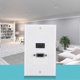 thumbnail image 4 of Elbow-shaped HDMI + VGA interface wall plate, audio and video panel, wall socket for office buildings, US standard., 4 of 5