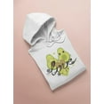 thumbnail image 3 of Love In Curve Font, Avocado Hoodie Women -Image by Shutterstock, Female Small, 3 of 4