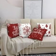 thumbnail image 2 of Merry Christmas Pillow Covers 18x18 Inch Set of 4 Let It Snow Throw Pillowcase Christmas Tree for Home Decor Living Room Outdoor Sofa, 2 of 6