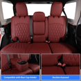thumbnail image 5 of Coverdream Gladiator Car Seat Covers Full Set for 2020-2026 Jeep Gladiator,Rear w/No Armrest Truck Seat Cushion,Manual Seats only - Leatherette(Wine Red), 5 of 8