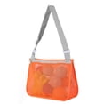 thumbnail image 2 of Bolsa De Juguetes Bolso de playa de malla Bolso de mano de estilo lindo Bolso de recolección para exteriores (gris claro naranja), 2 of 5