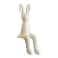 thumbnail image 3 of Escultura decorativa de conejo, estatua ligera de conejo sentado, figura creativa Blanco, 3 of 9