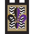 thumbnail image 2 of Jozie B 804 Burlap Two Colored Fleur De Lis Flag, Large, 2 of 3
