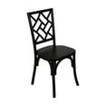 thumbnail image 2 of Merrick Lane Solid Wood Dining Chair with Stackable Design, Ornate Seat Back Accenting, and Elegant Finish in Black, 2 of 11