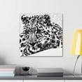 thumbnail image 3 of Snow Leopard Pointillism - Canvas, 3 of 10