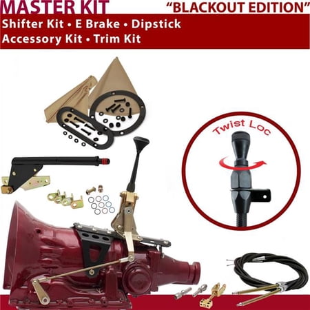 American Shifter TH350 Shifter Kit 6 in. E Brake Cable Trim Kit Dipstick for D4B79