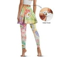 thumbnail image 3 of FUIALDOLG Women's Rainbow Tie Dye Skirted Leggings with Pockets Musical Notes Leggings for Yoga Lady High Waist Tennis Legging with Skirt Golf Pleated Skirts Golf Clothing Music Teacher Outfits, 3 of 7