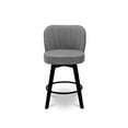 thumbnail image 2 of MINCETA Counter Stools,26" 360 Free Swivel Vertical Line Modern Upholstered Counter Height Bar Stools,Set of 2,Performance Fabric in Gray, 2 of 10