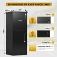 thumbnail image 5 of KAER Package Delivery Boxes for Outside,44.5"x17"x15.75" Cold-Rolled Steel Delivery Box for Packages & Mails, Anti-Theft Lockable Large Parcel Drop Box for Outdoor, Porch, Curbside, 5 of 7